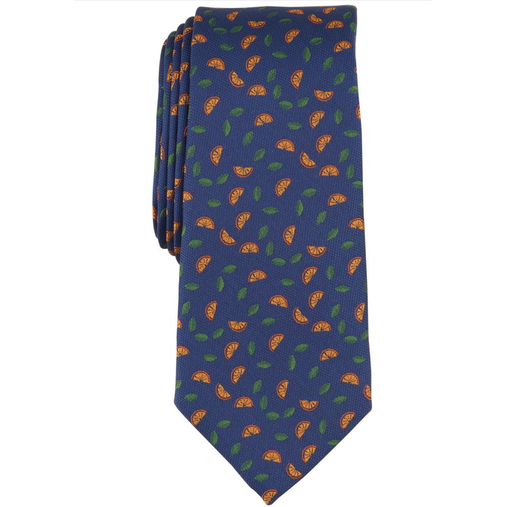 Bar III Men Barfield Orange Slice Tie Navy Multi